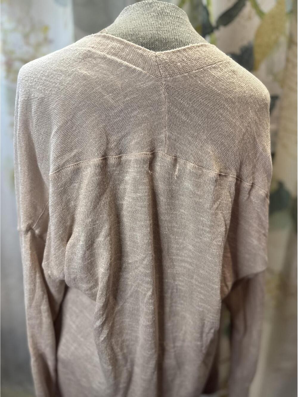 Nine West Small Light Beige Open Front Cardigan Sweater - Picture 4 of 6